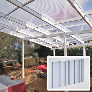 kf-handel.net GmbH-16mm Stegplatten Komplettset Marlon® Premium KLAR Alu-Alu-Profil-Stegplatten Komplettset PC klar-Stegplatten-Guenstig.de