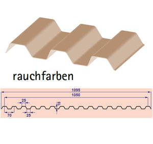 SOLLUX - Lichtplatte Trapez 70/18 - rauchfarben