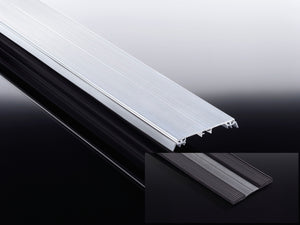 ALU-Verlegeprofil 8/10mm VSG Glas- Mittelprofil 80mm Breite - komplett inkl. Auflagegummi