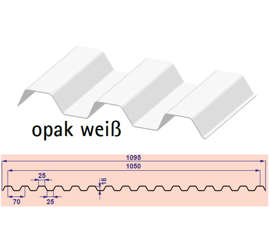 SOLLUX - Lichtplatte Trapez 70/18 - opak-weiß