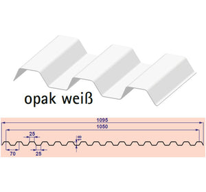 SOLLUX - Lichtplatte Trapez 70/18 - opak-weiß