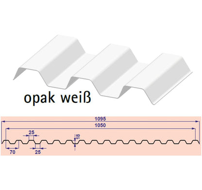 SOLLUX - Lichtplatte Trapez 70/18 - opak-weiß