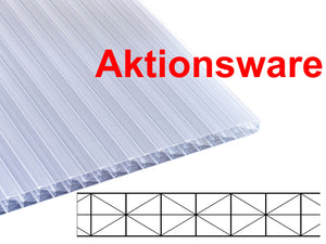 16mm Fachwerkplatte X-Struktur OPAL-weiß Polycarbonat AKTIONSWARE