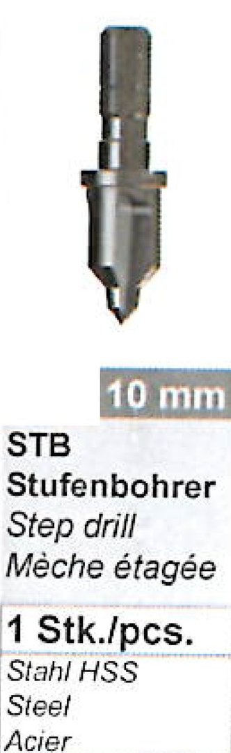 Stufenbohrer bis 10mm HSS Reisser Stahl - Materialdicke max. 4mm