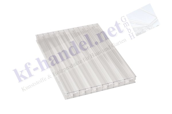 16mm X-Struktur Hohlkammerplatten - weiß-opal - Typ X16 Fachwerkplatte