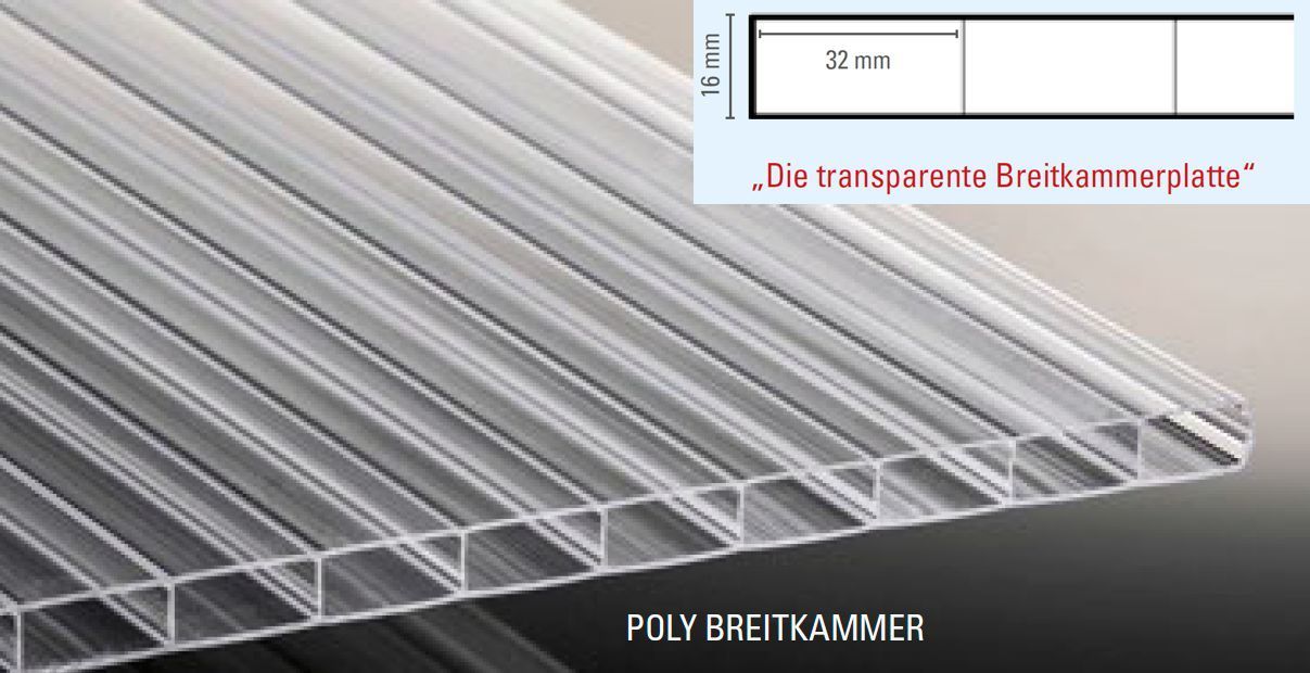 16mm Stegdoppelplatten graphit lichtgrau Esthetics 16 Polycarbonat  *Muster* 