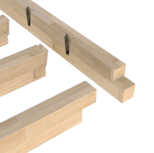 Breite 307,5cm Holz-Bausatz Komplettset - Stegplatten Polyclear klar