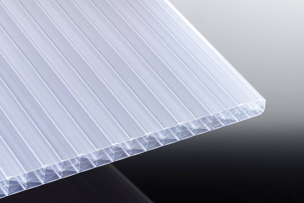 16mm Stegplatten Komplettset Polycarbonat X-Struktur opal-weiß - Alu-Alu-Profil